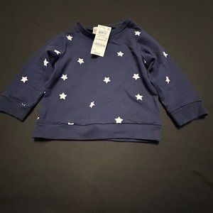 FIRST IMPRESSIONS UNISEX BLUE TOP WITH WHITE STARS